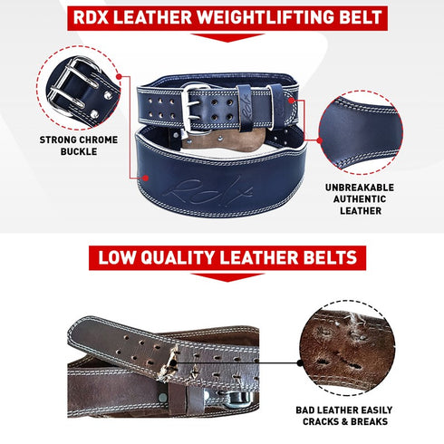 RDX SUEDE LEATHER 4" PADDED GYM BELT-4